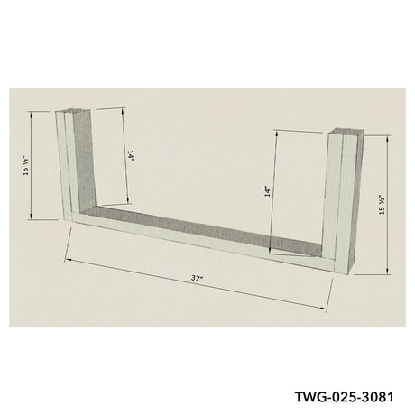 Stacker - (3) Boards 24” 12U Notched tier #TWG-025-3081, tulsapacking.com